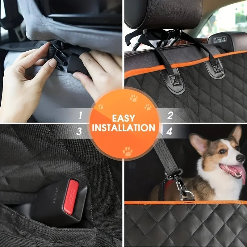 Premium Waterproof Dog Hammock Car Seat Cover – Scratch-Resistant Protection for Your Car Seats!