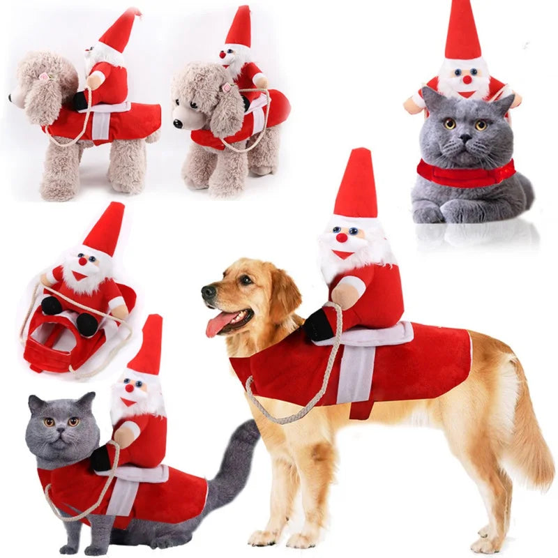 Pet Christmas Costume, Dog Costume, Cat Costume, Christmas Dog Clothes.