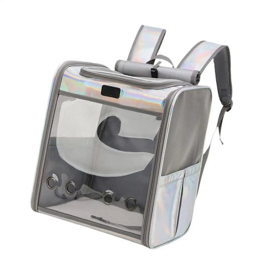 Portable Pet Carrier Backpack, Transparent, Breathable, Cat, Dog.